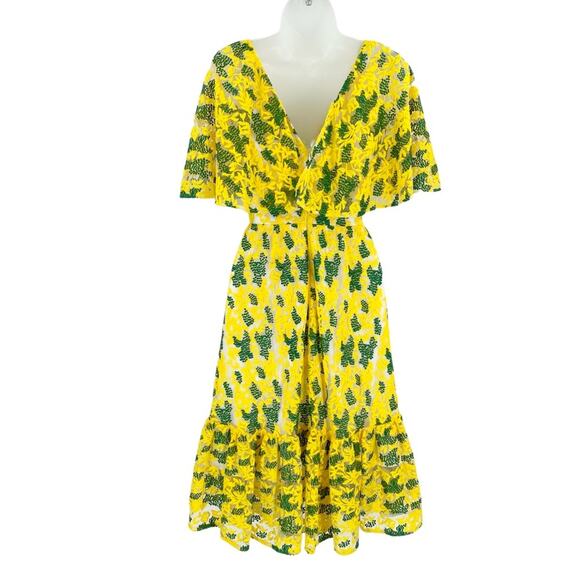 Dress the Population Yellow and Green Midi Dress - Picture 8 of 12